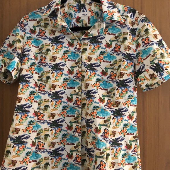 Giangi Napoli Tropical Print Button Up - Picture 2 of 5
